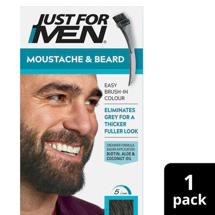 Just For Men Moustache & Beard Brush-In Colour Gel M-45 Dark Brown