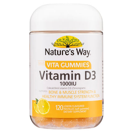 Nature's Way Adults Vitamin D3 1000IU 120 Vita Gummies