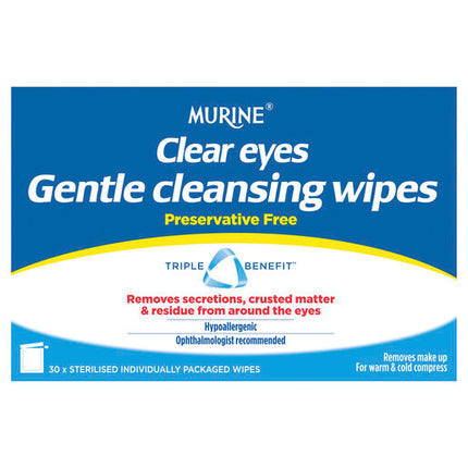 Murine Clear Eyes Wipes 30 Pack