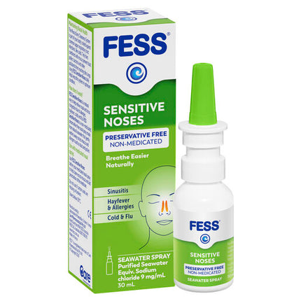 Fess Sensitive Noses Seawater Nasal Saline Spray 30mL
