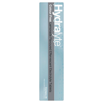 Hydralyte Effervescent Electrolyte Tablets Colour Free Lemonade 20 Tablets