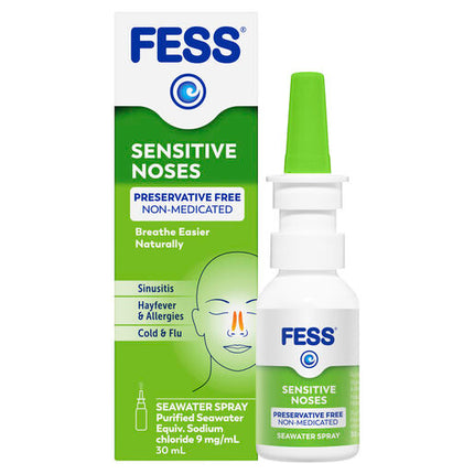 Fess Sensitive Noses Seawater Nasal Saline Spray 30mL