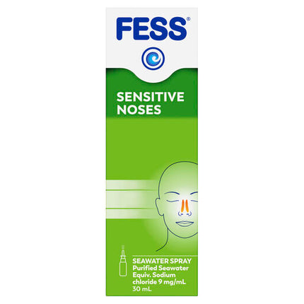 Fess Sensitive Noses Seawater Nasal Saline Spray 30mL
