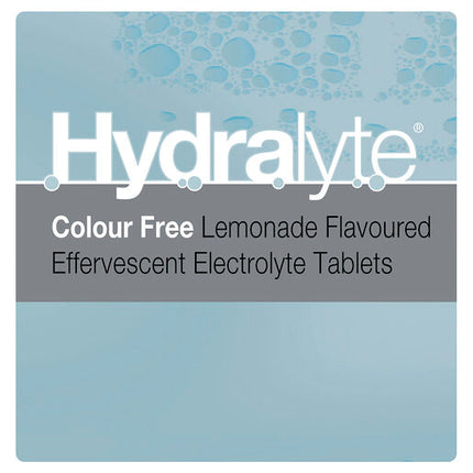Hydralyte Effervescent Electrolyte Tablets Colour Free Lemonade 20 Tablets