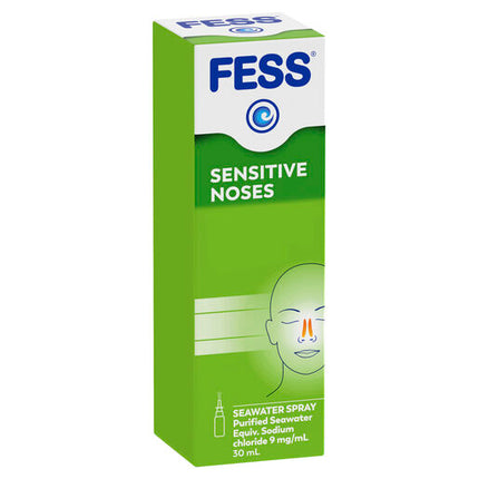 Fess Sensitive Noses Seawater Nasal Saline Spray 30mL