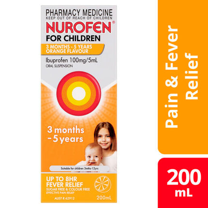 Nurofen For Children 3 Months To 5 Years Orange 200ml