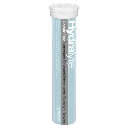 Hydralyte Effervescent Electrolyte Tablets Colour Free Lemonade 20 Tablets