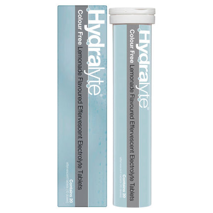 Hydralyte Effervescent Electrolyte Tablets Colour Free Lemonade 20 Tablets