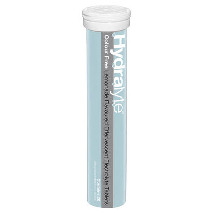 Hydralyte Effervescent Electrolyte Tablets Colour Free Lemonade 20 Tablets