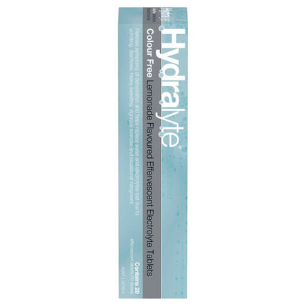 Hydralyte Effervescent Electrolyte Tablets Colour Free Lemonade 20 Tablets