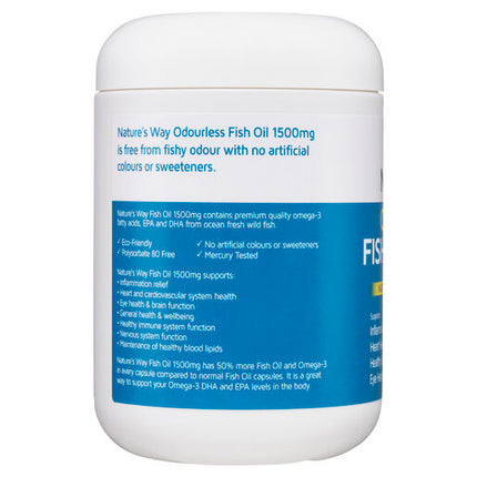 Nature's Way Odourless Fish Oil 1500mg 200 Capsules