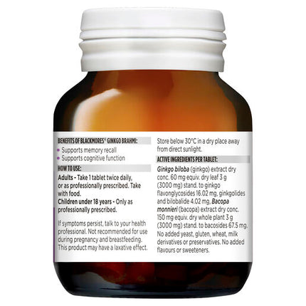 Blackmores Gingko + Brahmi 40 Tablets