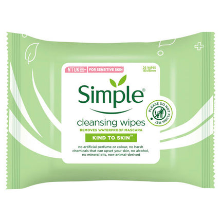 Simple Cleansing Facial Wipes 25 Pack