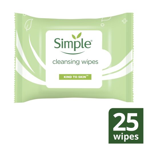 Simple Cleansing Facial Wipes 25 Pack