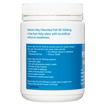 Natures Way Odourless Fish Oil 1000MG 450 Capsules