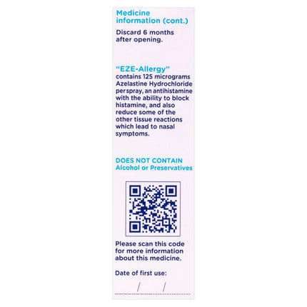 Eze Allergy Nasal Spray 10mL