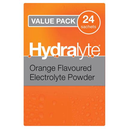 Hydralyte Electrolyte Powder Orange 24 pack