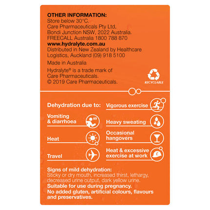 Hydralyte Electrolyte Powder Orange 24 pack