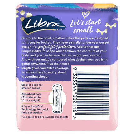 Libra Girl Pads Goodnights with Wings 10 Pack