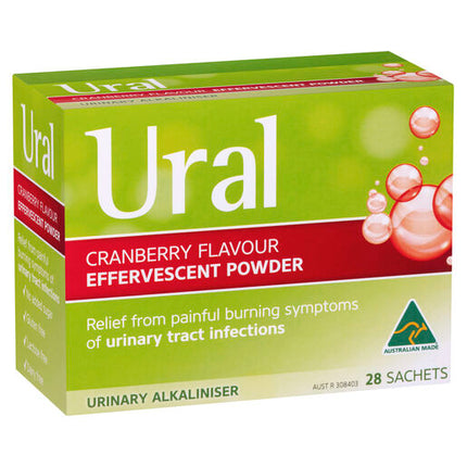 Ural Effervescent Powder Cranberry 28 Sachets