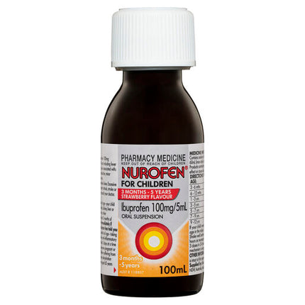 Nurofen For Children 3 Months To 5 Years Strawberry 100ml