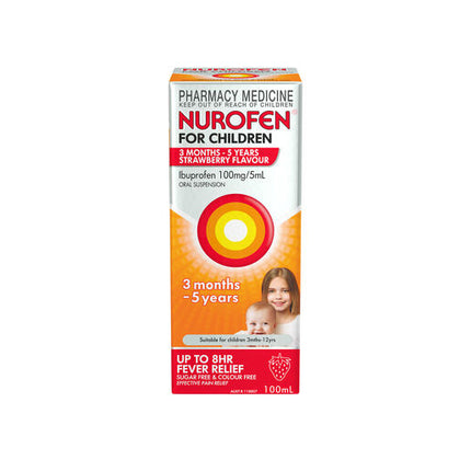 Nurofen For Children 3 Months To 5 Years Strawberry 100ml