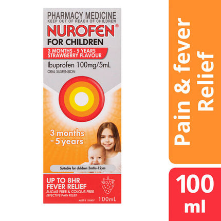 Nurofen For Children 3 Months To 5 Years Strawberry 100ml
