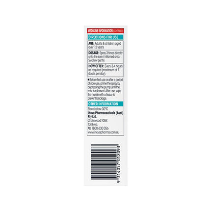 Difflam Plus Anaesthetic Sore Throat Spray 225 Sprays 30mL