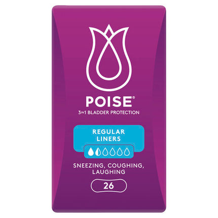 Poise Liners Regular 26 Pack