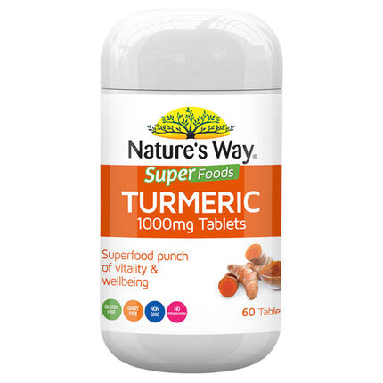 Nature's Way Super Foods Turmeric 1000mg 60 Tablets