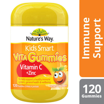 Nature's Way Kids Smart Vita Gummies Vitamin C + Zinc 120 Pastilles