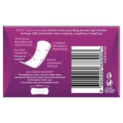 Poise Liners Light 18 Pack
