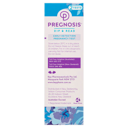 Pregnosis Dip & Read Early Detection Pregnancy Test 2pk