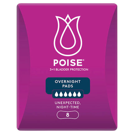 Poise Pads Overnight 8 Pack