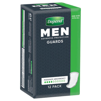 Depend Guards for Men One Size Fits All 12 Pack