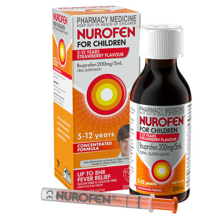 Nurofen For Children 5-12 Years Strawberry 200ml