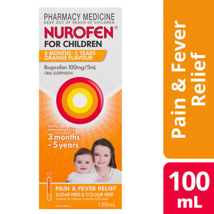 Nurofen For Children 3 Months To 5 Years Orange 100ml