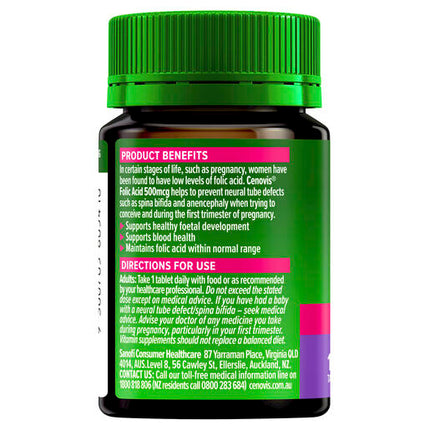 Cenovis Folic Acid 500mcg 150 Tablets