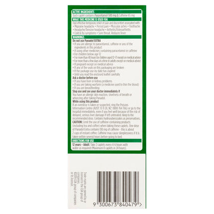 Panadol Extra with Optizorb 20 Caplets