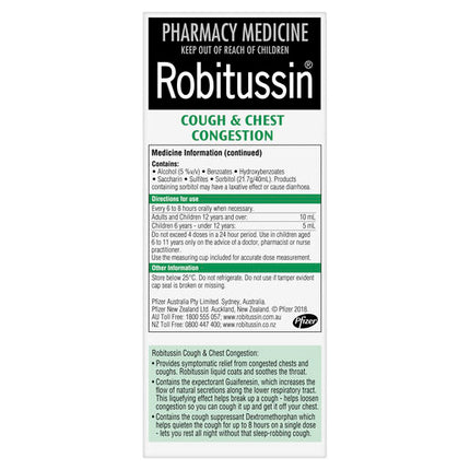 Robitussin Cough & Chest Congestion Cough Liquid 200mL
