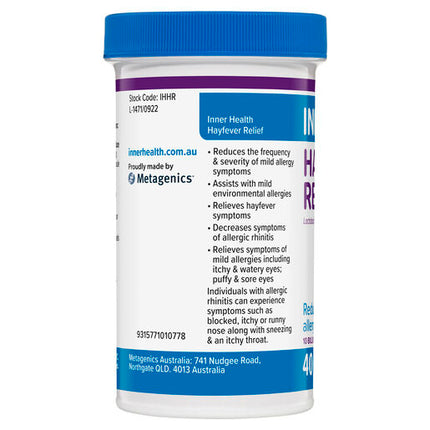 Inner Health Hayfever Relief Probiotic 40 Capsules