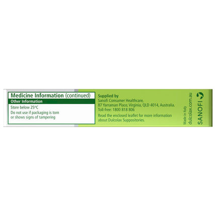 Dulcolax Suppositories 10 Pack