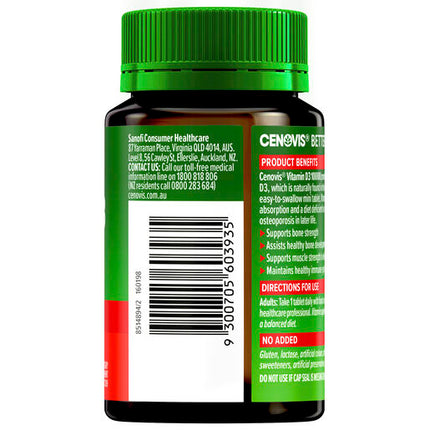 Cenovis Vitamin D3 1000IU 200 Tablets