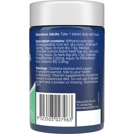 Bioglan Ashwagandha Plus Tablets 60