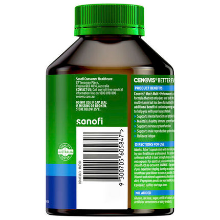 Cenovis Once Daily Men's Multi + Performance Value Pack 100 Capsules