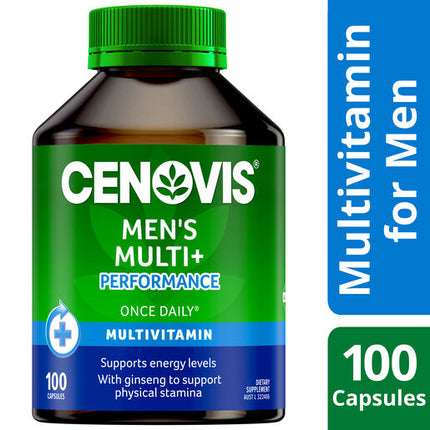 Cenovis Once Daily Men's Multi + Performance Value Pack 100 Capsules