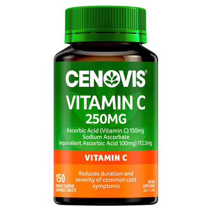 Cenovis Vitamin C 250mg Orange Flavour 150 Tablets