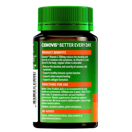 Cenovis Vitamin C 250mg Orange Flavour 150 Tablets