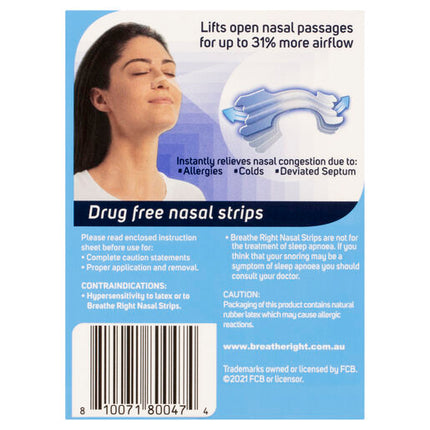 Breathe Right Nasal Strips Clear Regular 10 Strips