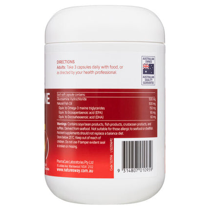 Nature's Way Glucosamine Plus Fish Oil 200 Soft Capsules